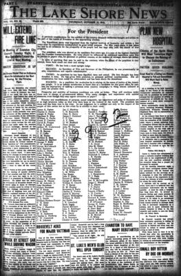 Lake Shore News (Wilmette, Illinois), 17 Oct 1912