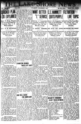 Lake Shore News (Wilmette, Illinois), 5 Dec 1912