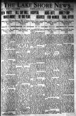 Lake Shore News (Wilmette, Illinois), 16 Jan 1913