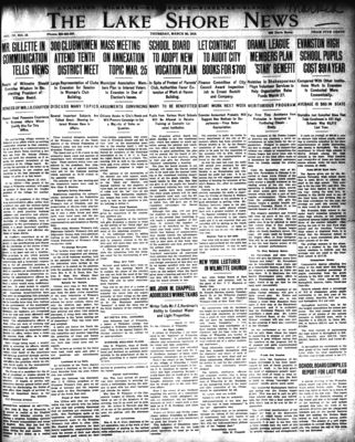 Lake Shore News (Wilmette, Illinois), 20 Mar 1913