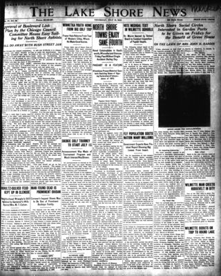 Lake Shore News (Wilmette, Illinois), 10 Jul 1913