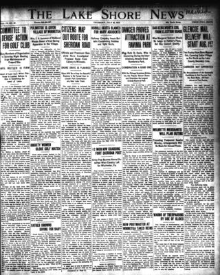 Lake Shore News (Wilmette, Illinois), 24 Jul 1913