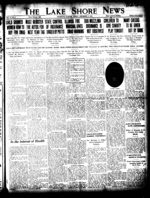 Lake Shore News (Wilmette, Illinois), 11 Dec 1914