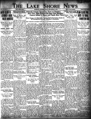 Lake Shore News (Wilmette, Illinois), 10 Sep 1915