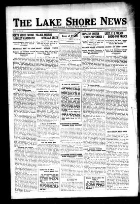 Lake Shore News (Wilmette, Illinois), 22 Aug 1918