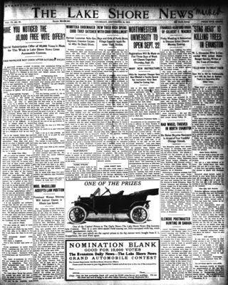 Lake Shore News (Wilmette, Illinois), 18 Sep 1920