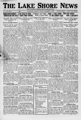 Lake Shore News (Wilmette, Illinois), 3 Dec 1920