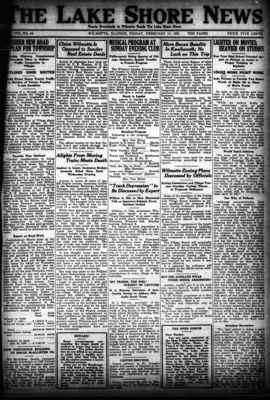 Lake Shore News (Wilmette, Illinois), 11 Feb 1921