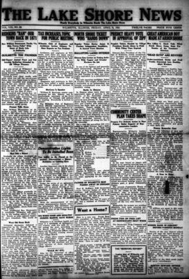 Lake Shore News (Wilmette, Illinois), 8 Apr 1921