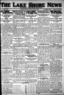 Lake Shore News (Wilmette, Illinois), 22 Apr 1921