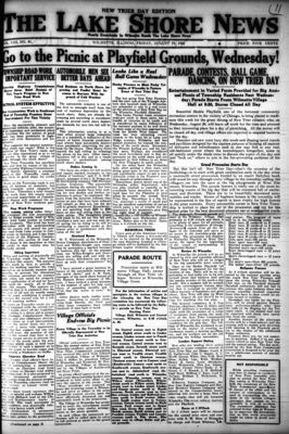 Lake Shore News (Wilmette, Illinois), 19 Aug 1921