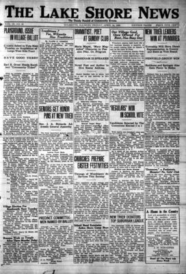 Lake Shore News (Wilmette, Illinois), 14 Apr 1922