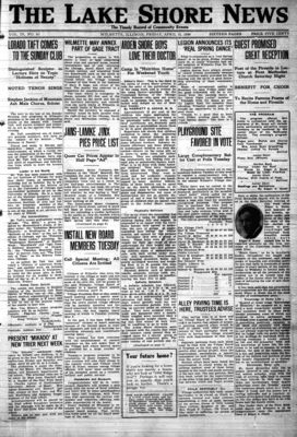 Lake Shore News (Wilmette, Illinois), 21 Apr 1922