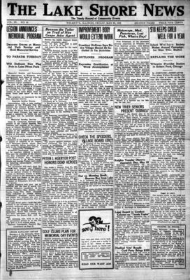 Lake Shore News (Wilmette, Illinois), 26 May 1922