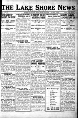 Lake Shore News (Wilmette, Illinois), 9 Feb 1923