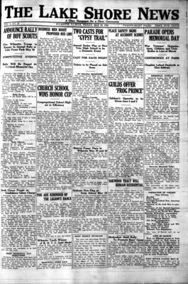 Lake Shore News (Wilmette, Illinois), 25 May 1923