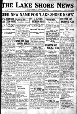 Lake Shore News (Wilmette, Illinois), 24 Aug 1923