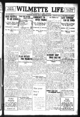 Wilmette Life (Wilmette, Illinois), 23 Nov 1923