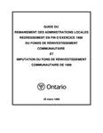 Guide du Remaniement des administrations locales redressement en fin d'exercice 1998 du Fonds de réinvestissement communautaire et imputation du Fon[d]s de réinvestissement communautaire de 1999