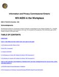 HIV/AIDS in the workplace [1989]