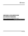 Améliorer la réglementation des services financiers : établir un organisme de réglementation unique : document de consultation [2000]