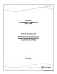Guide to completing the written summary required by the Basic comprehensive certificate of approval (air &amp; noise) [2005]