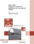 2003 &amp; 2004 Programme Canadien de stabilisation du revenu agricole (PCSRA) : manuel[ressource électronique]