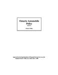 Ontario automobile policy (OAP 1) : owner's policy [2005]