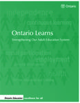 Ontario learns : strengthening our adult education system [2005]