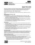 Appeal time limits : fact sheet [2004]