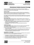 Entertainment industry insurance coverage : fact sheet [2003]