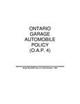 Ontario garage automobile policy (OAP 4) [2005]