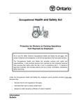 Occupational Health and Safety Act : protection for workers on farming operations from reprisals by employers [2006]