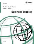 The Ontario curriculum, grades 9 and 10 : business studies, 1999