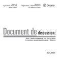 Document de discussion : vers l'établissement d'une vision pour le secteur agroalimentaire de l'Ontario[ressource électronique] [2005]