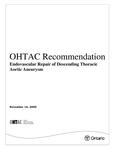 OHTAC recommendation : endovascular repair of descending thoracic aortic aneurysm [2005]
