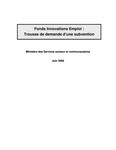 Fonds Innovations Emploi[ressource électronique] : trousse de demande d'une subvention [2006]