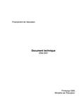Financement de l'éducation : document technique, 2006-2007