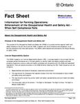 Information for farming operations : enforcement of the Occupational Health and Safety Act--when self compliance fails [2006]
