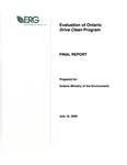 Evaluation of Ontario Drive Clean Program : final report /Eastern Research Group, Inc. ; prepared for: Ontario Ministry of the Environment [2005]