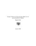 Groupe d'étude sur la façon de faire affaire avec le gouvernement de l'Ontario rapport final[ressource électronique] [2006]