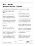 HIV/AIDS : Prenatal Testing Program [2006]