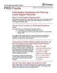 Child support guidelines and enforcing lower support payments [2006]