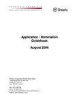 Premier's Award for Agri-Food Innovation Excellence : application/nomination guidebook [2006]