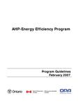 AHP-Energy Efficiency Program : program guidelines [2007]