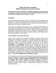Statement of governance practices, 2006-07 /Ontario Securities Commission [2007]