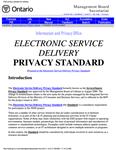 Electronic service delivery privacy standard [2000]