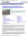 Antigivrage sur les structures à l'aide de la technologie d'arrosage automatique fixe (FAST) : projet pilote, Prescott Ontario [2001]