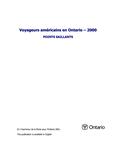 Voyageurs américains en Ontario - 2000 : points saillants [2001]