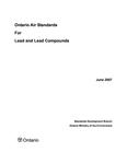 Ontario air standards for lead and lead compounds [2007]